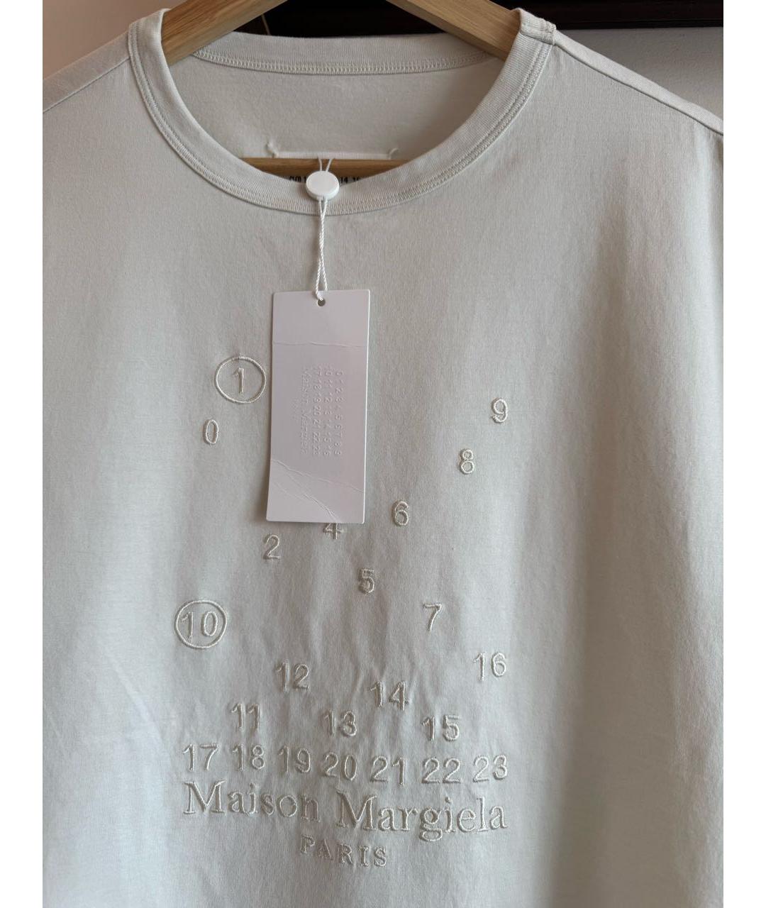 MAISON MARGIELA Бежевая хлопковая футболка, фото 2