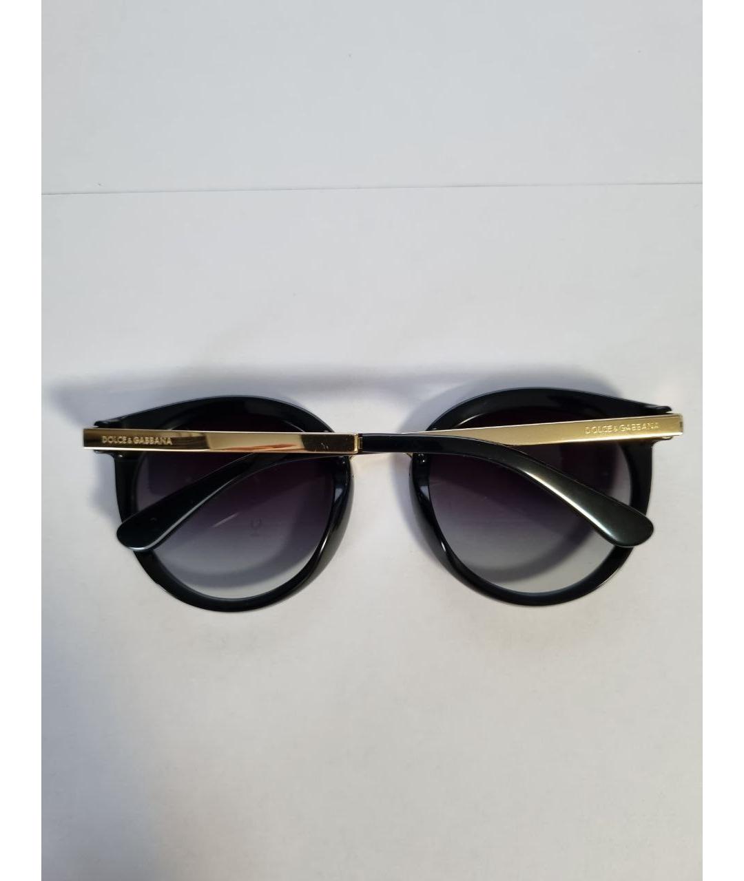 DOLCE&GABBANA Черные пластиковые солнцезащитные очки, фото 3