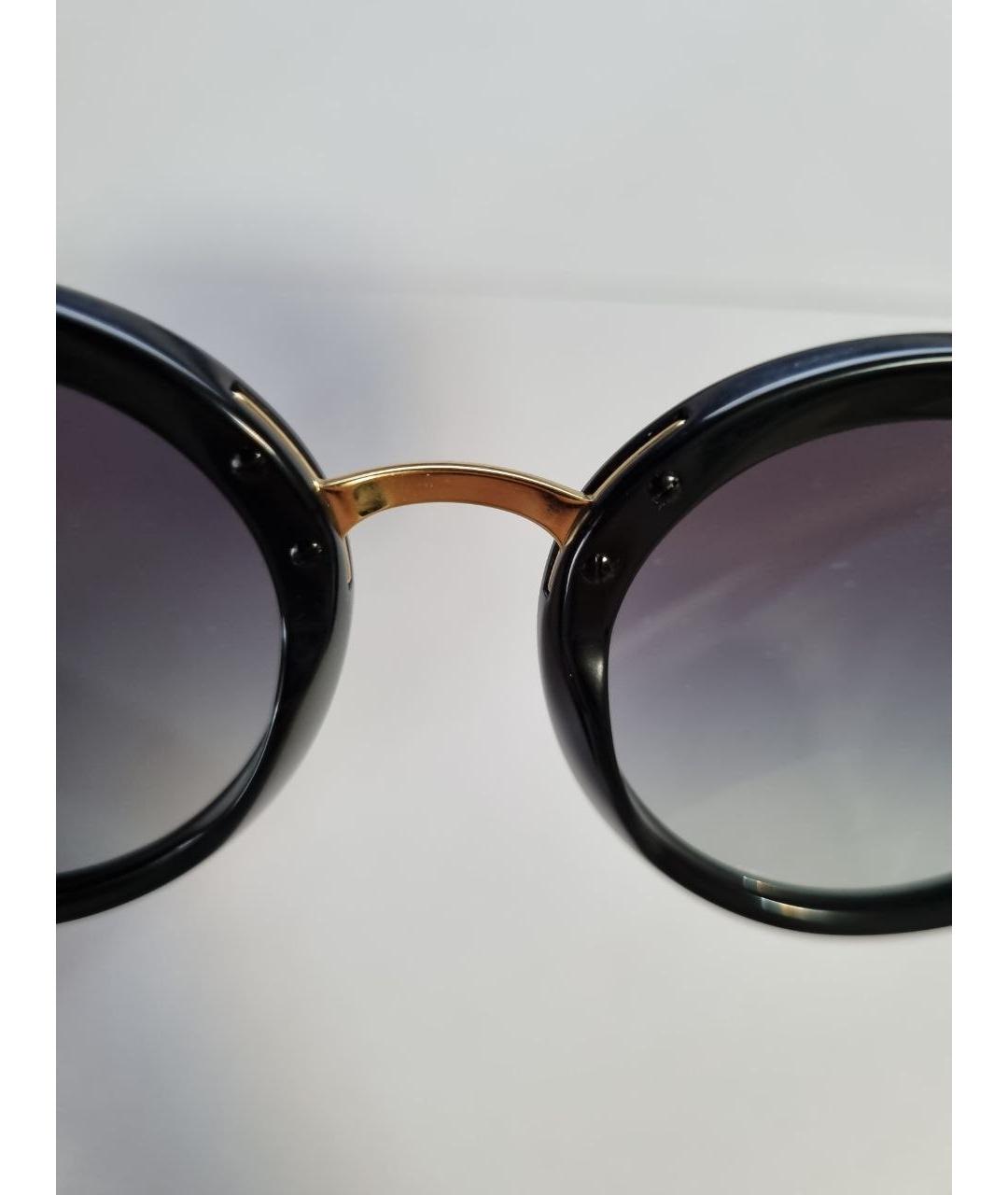 DOLCE&GABBANA Черные пластиковые солнцезащитные очки, фото 2