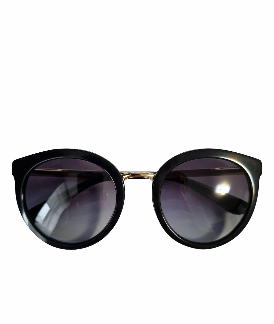 DOLCE&GABBANA Черные пластиковые солнцезащитные очки, фото 1