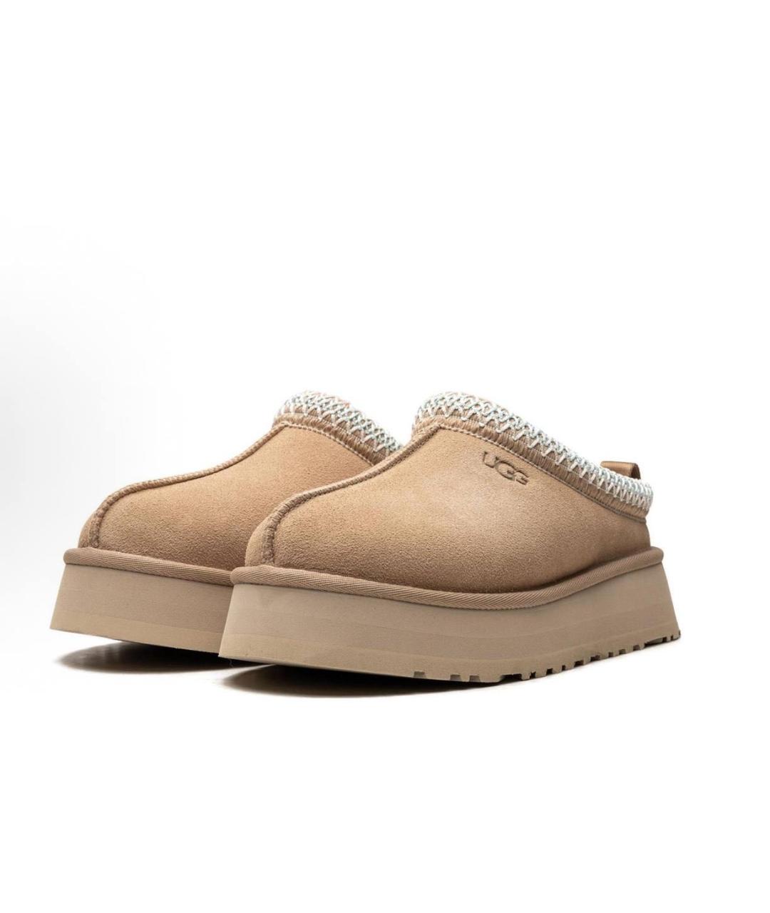 UGG AUSTRALIA Бежевые замшевые сабо, фото 2