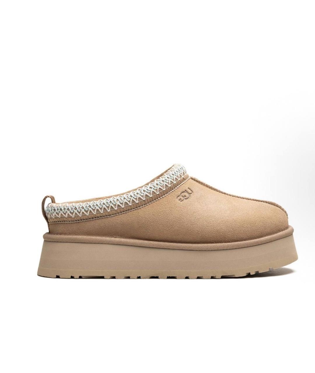 UGG AUSTRALIA Бежевые замшевые сабо, фото 6
