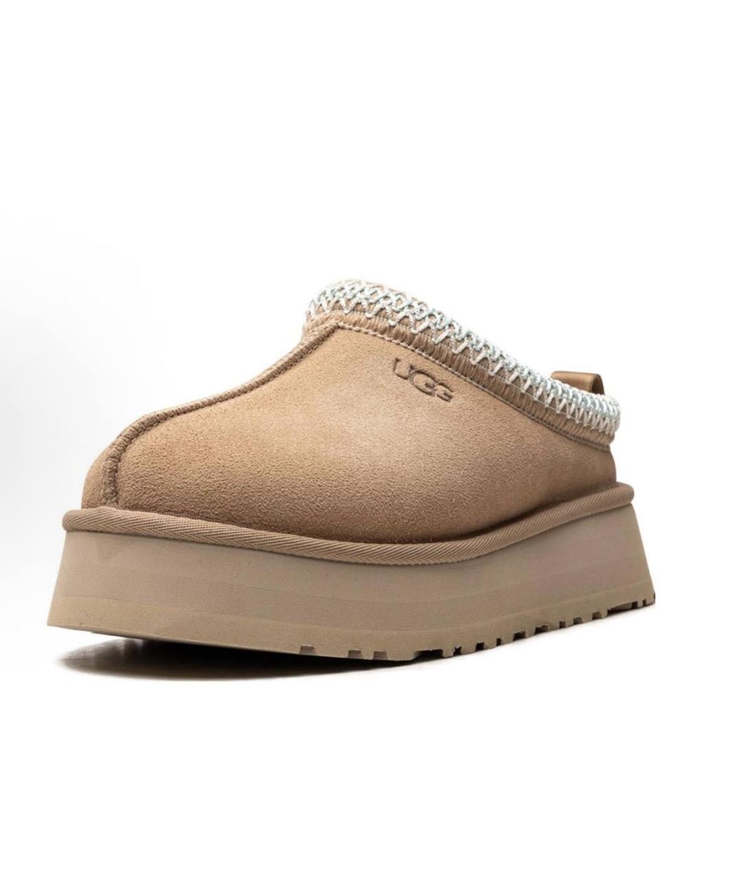 UGG AUSTRALIA Бежевые замшевые сабо, фото 3