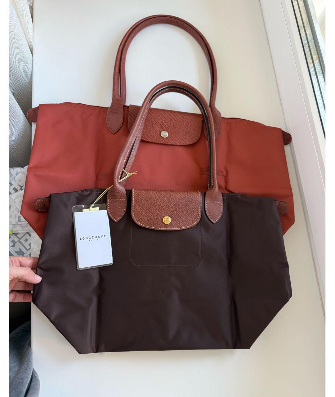 LONGCHAMP Коричневая сумка тоут, фото 7