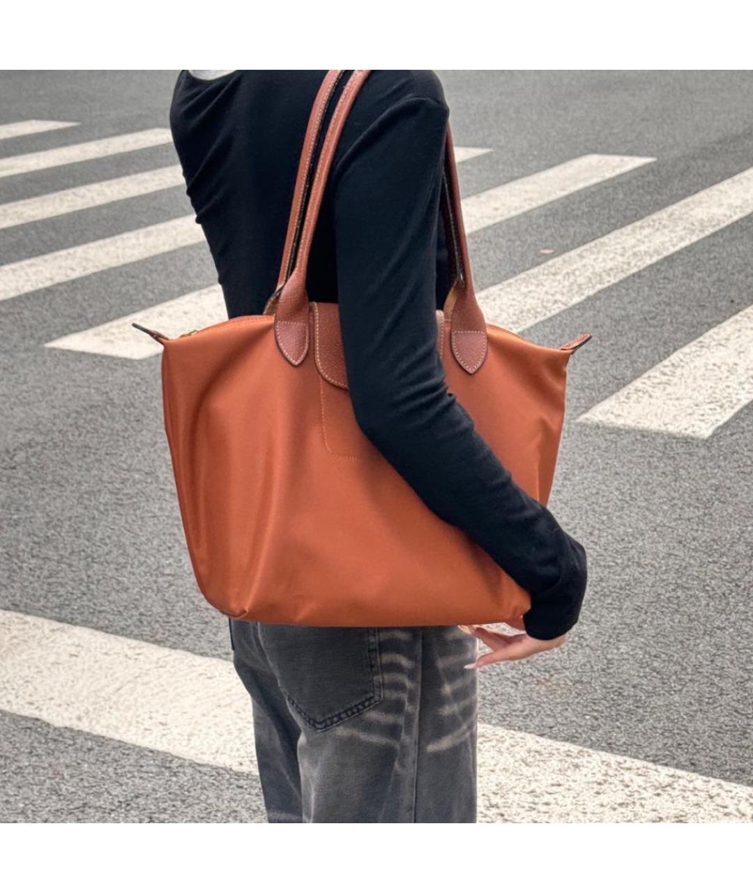 LONGCHAMP Коричневая сумка тоут, фото 3