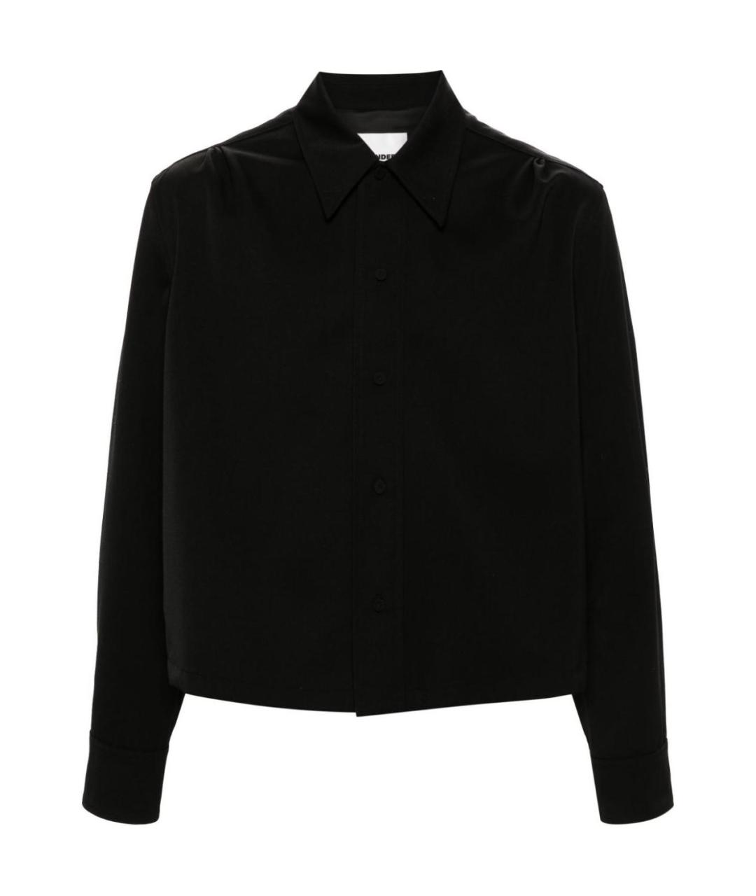 JIL SANDER Черная шерстяная кэжуал рубашка, фото 1