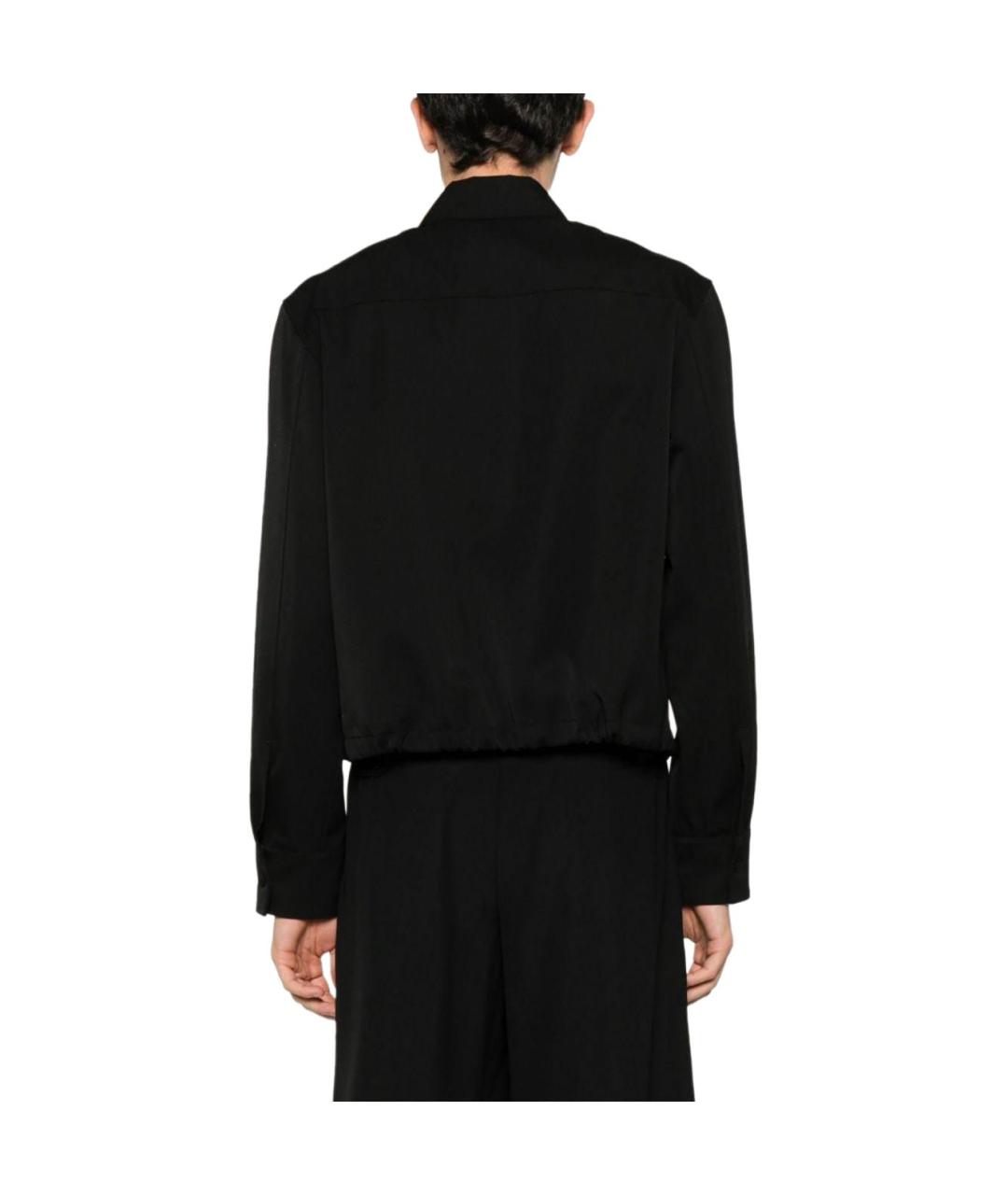 JIL SANDER Черная шерстяная кэжуал рубашка, фото 4