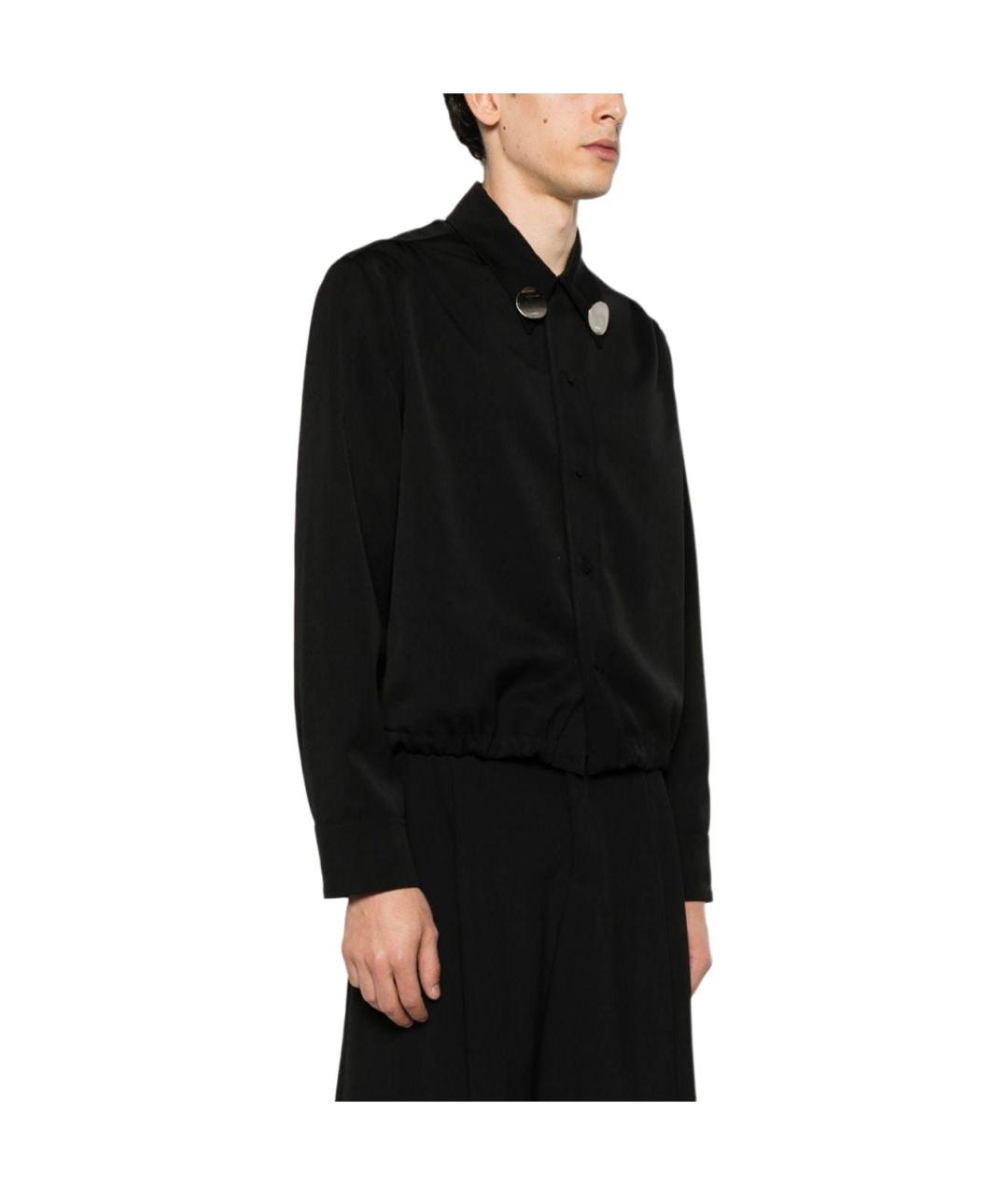 JIL SANDER Черная шерстяная кэжуал рубашка, фото 3