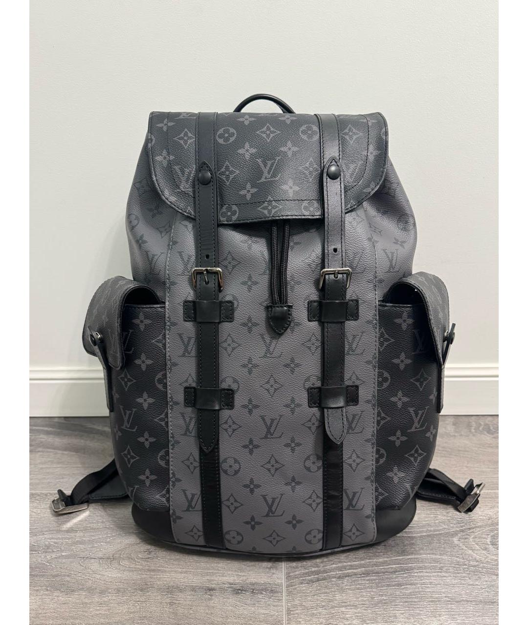 LOUIS VUITTON Антрацитовый рюкзак, фото 9