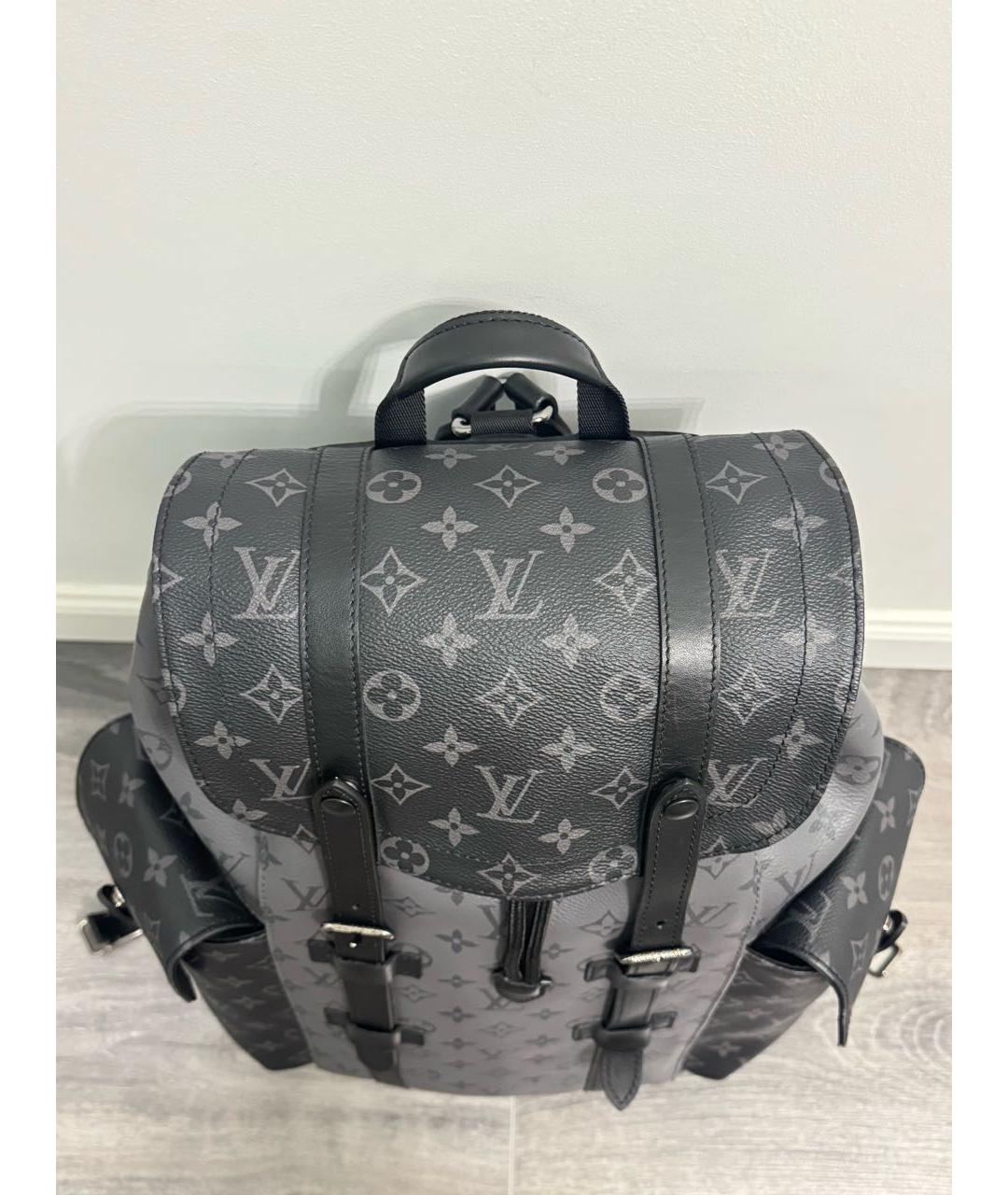 LOUIS VUITTON Антрацитовый рюкзак, фото 4