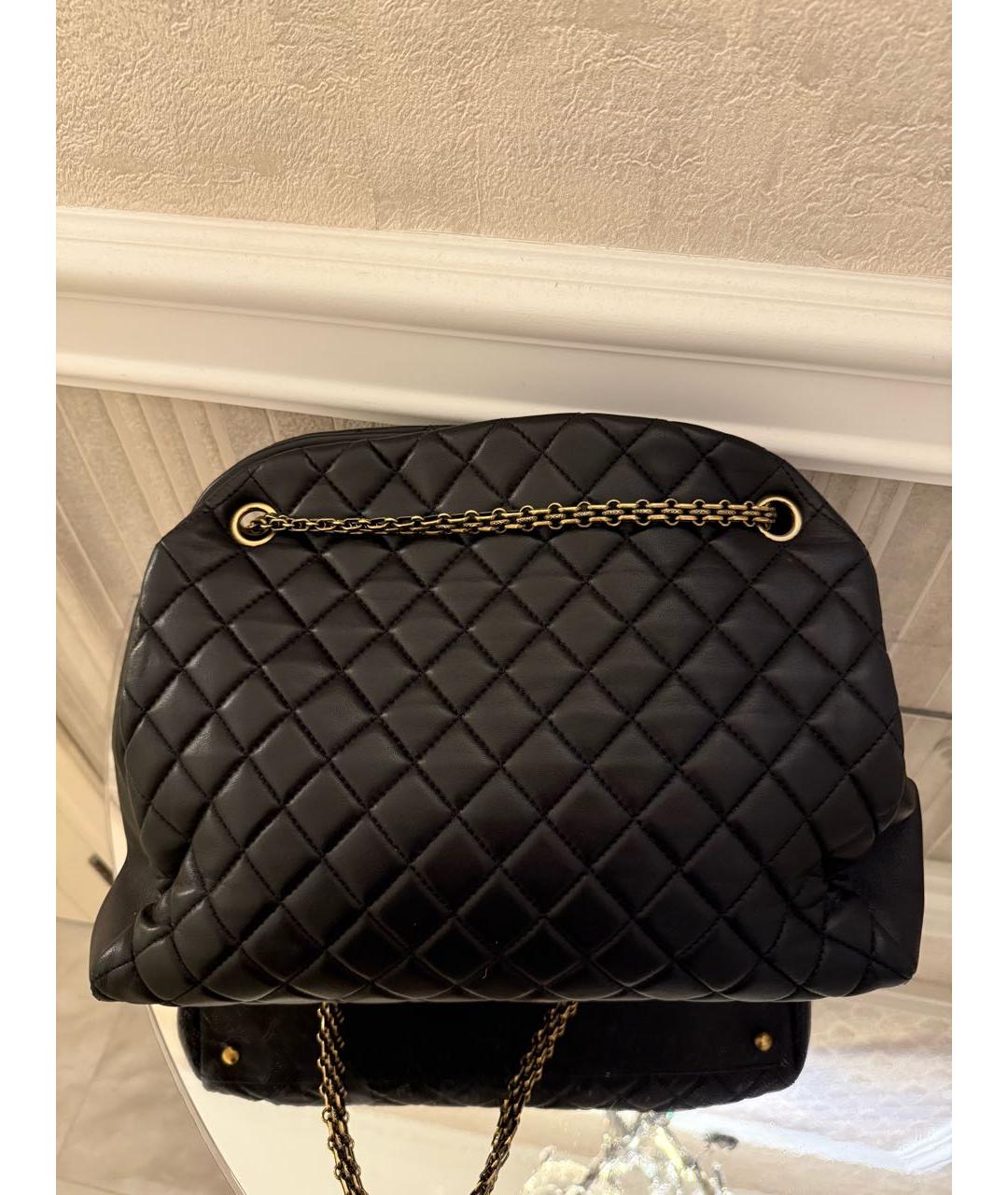 CHANEL Черная кожаная сумка тоут, фото 2