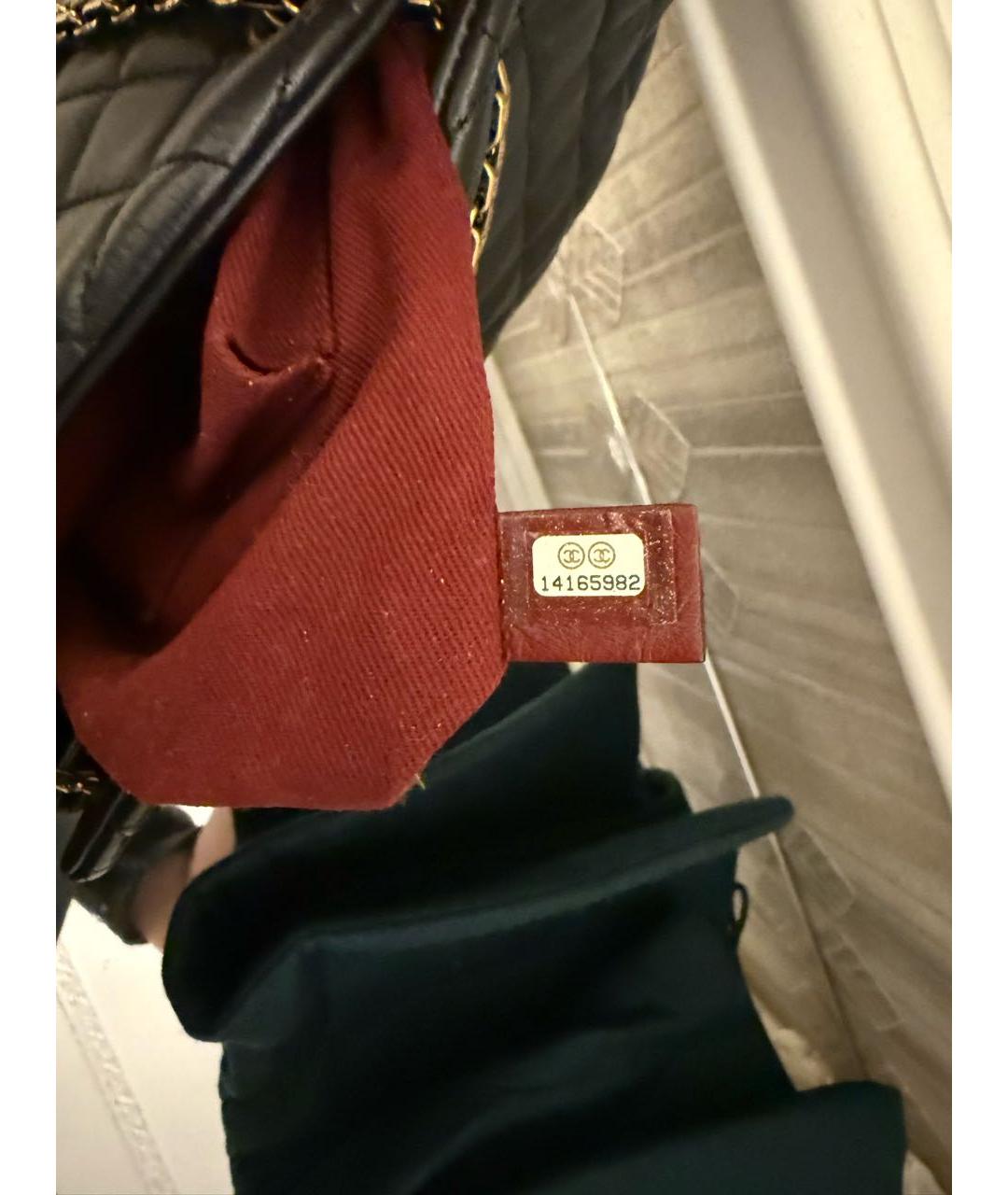 CHANEL Черная кожаная сумка тоут, фото 4