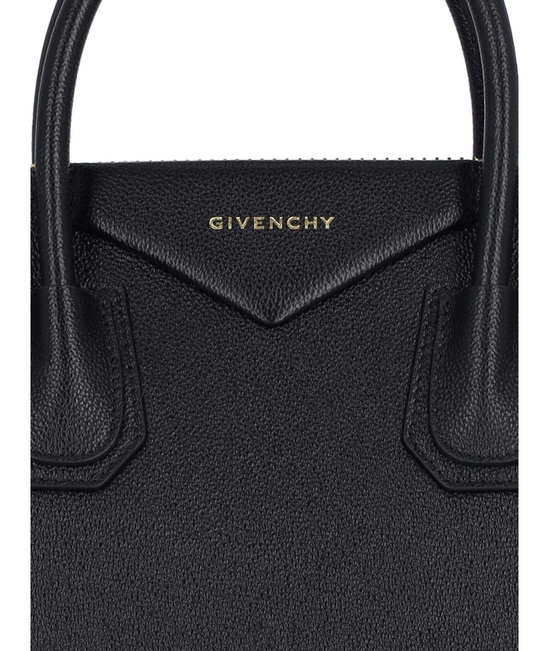 GIVENCHY Черная кожаная сумка тоут, фото 4