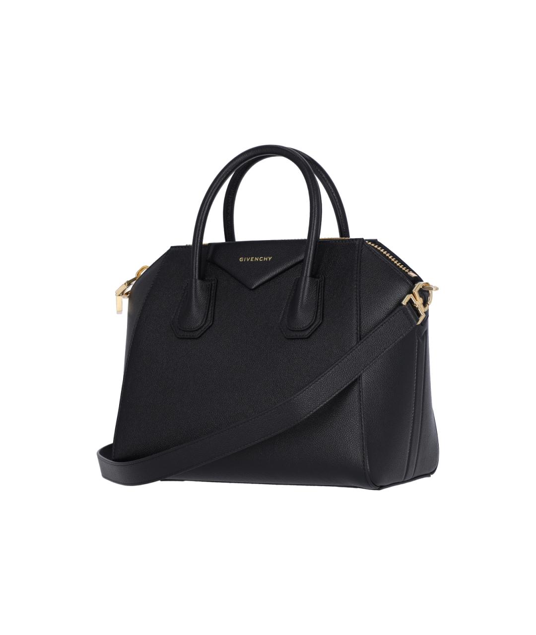 GIVENCHY Черная кожаная сумка тоут, фото 2