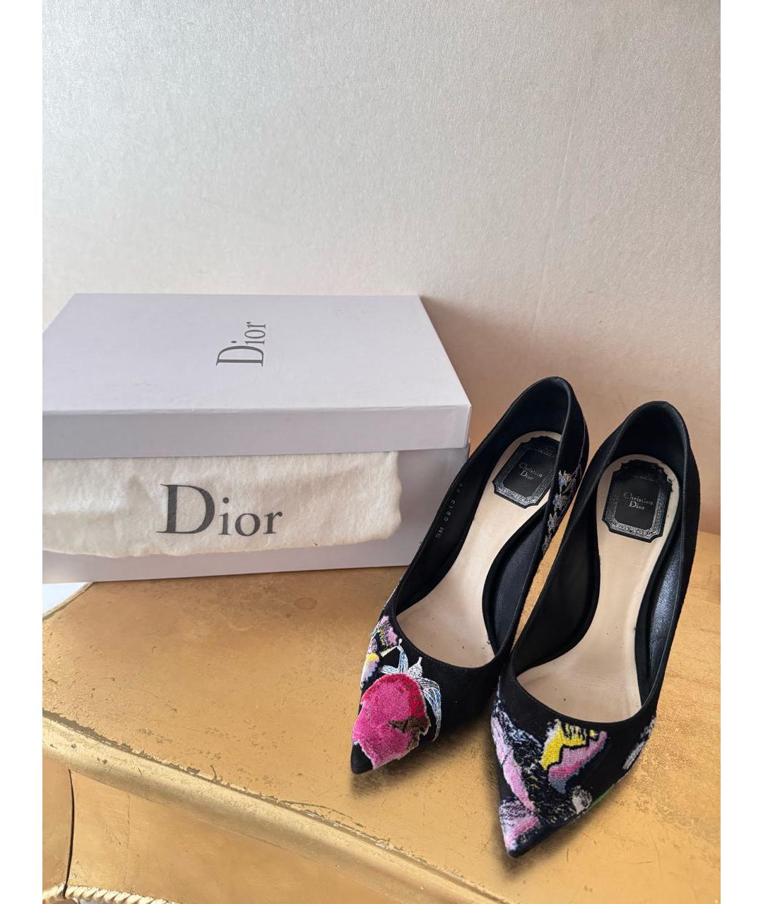 CHRISTIAN DIOR Мульти замшевые туфли, фото 4