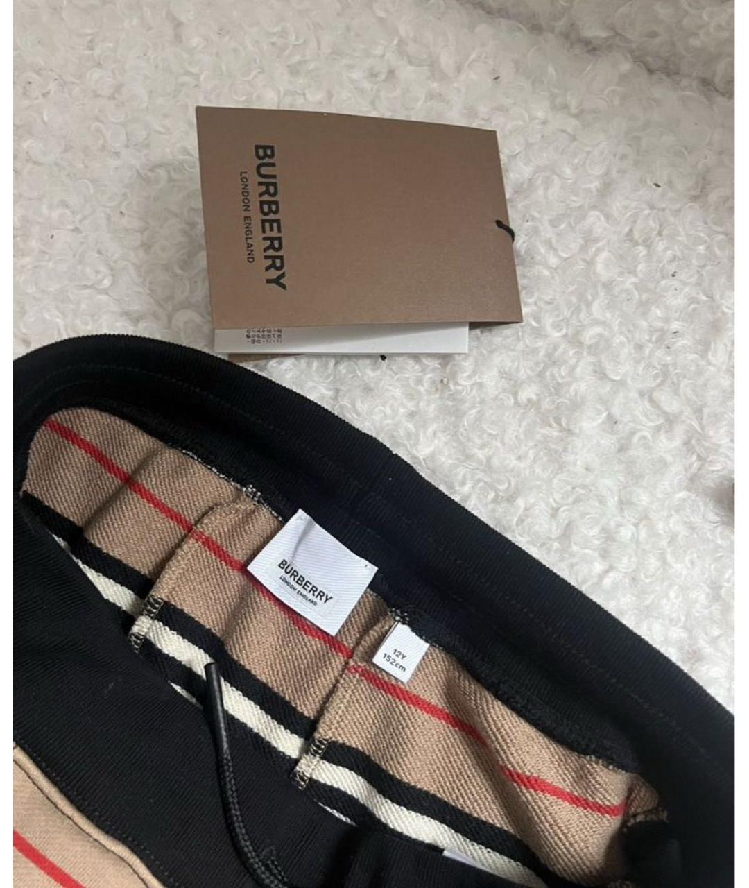 BURBERRY Коричневые хлопковые брюки и шорты, фото 3