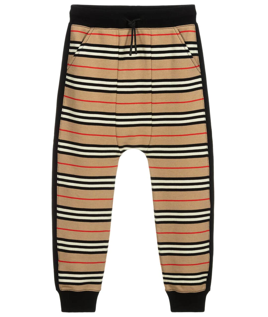 BURBERRY Коричневые хлопковые брюки и шорты, фото 1