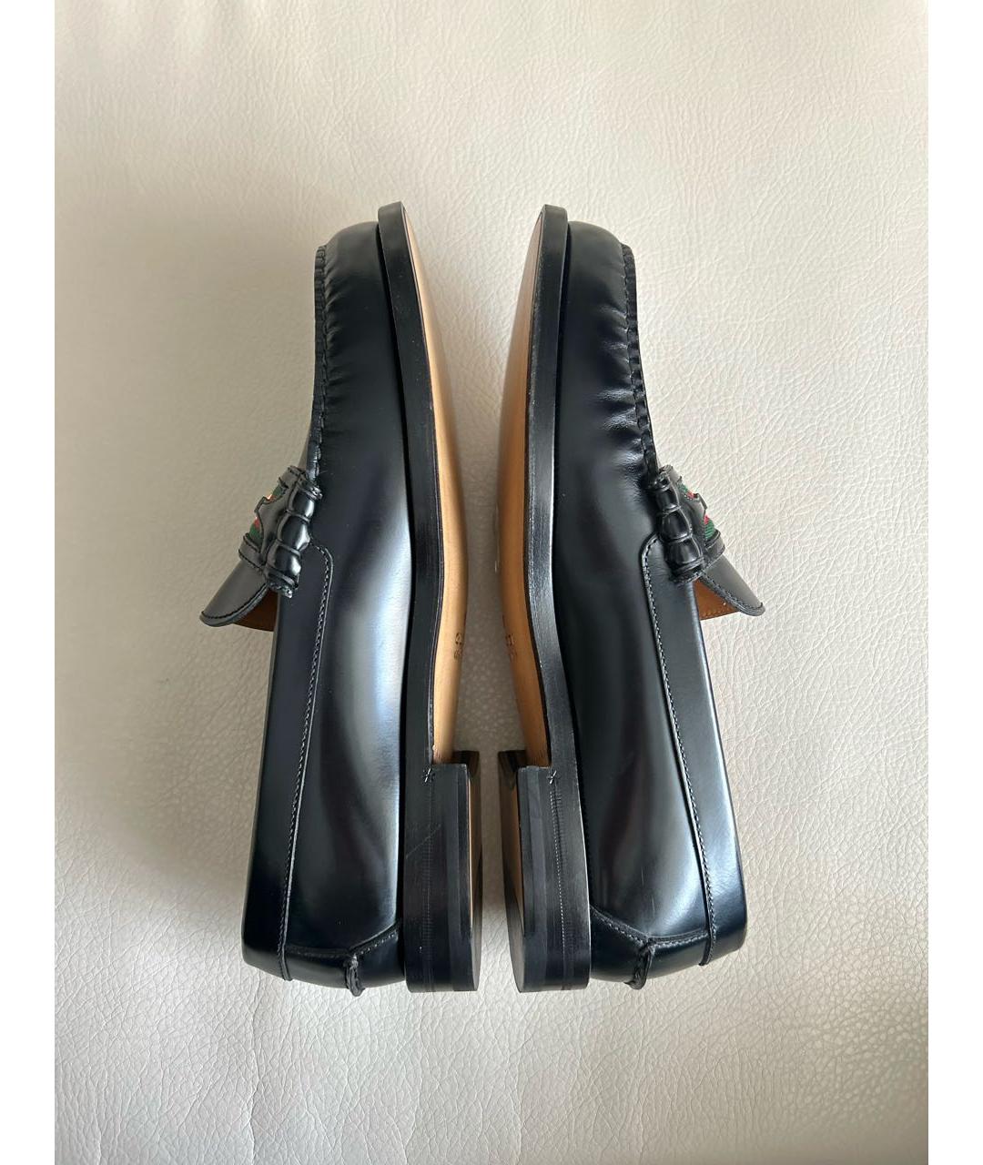 GUCCI Черные кожаные лоферы, фото 8