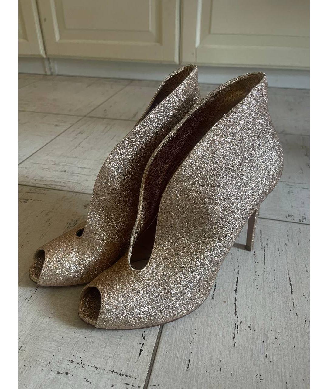 GIANVITO ROSSI Золотые ботильоны, фото 3