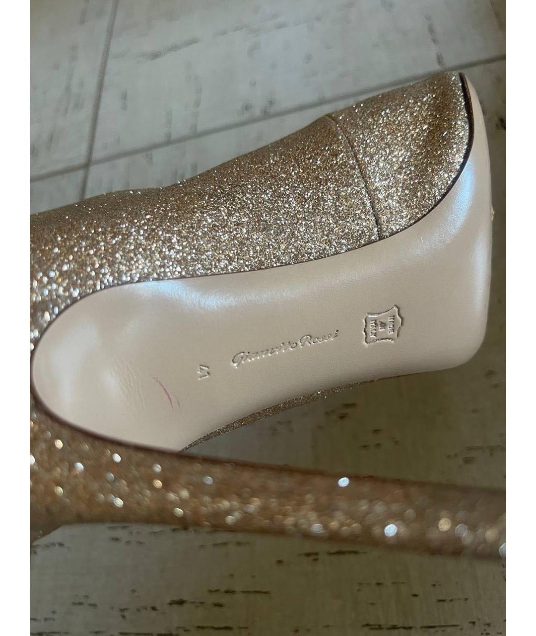 GIANVITO ROSSI Золотые ботильоны, фото 5