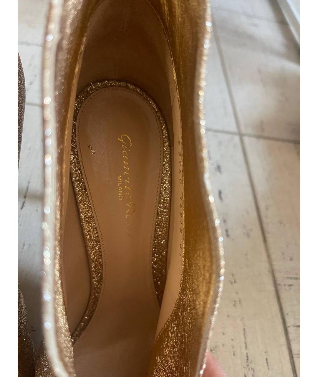 GIANVITO ROSSI Золотые ботильоны, фото 6