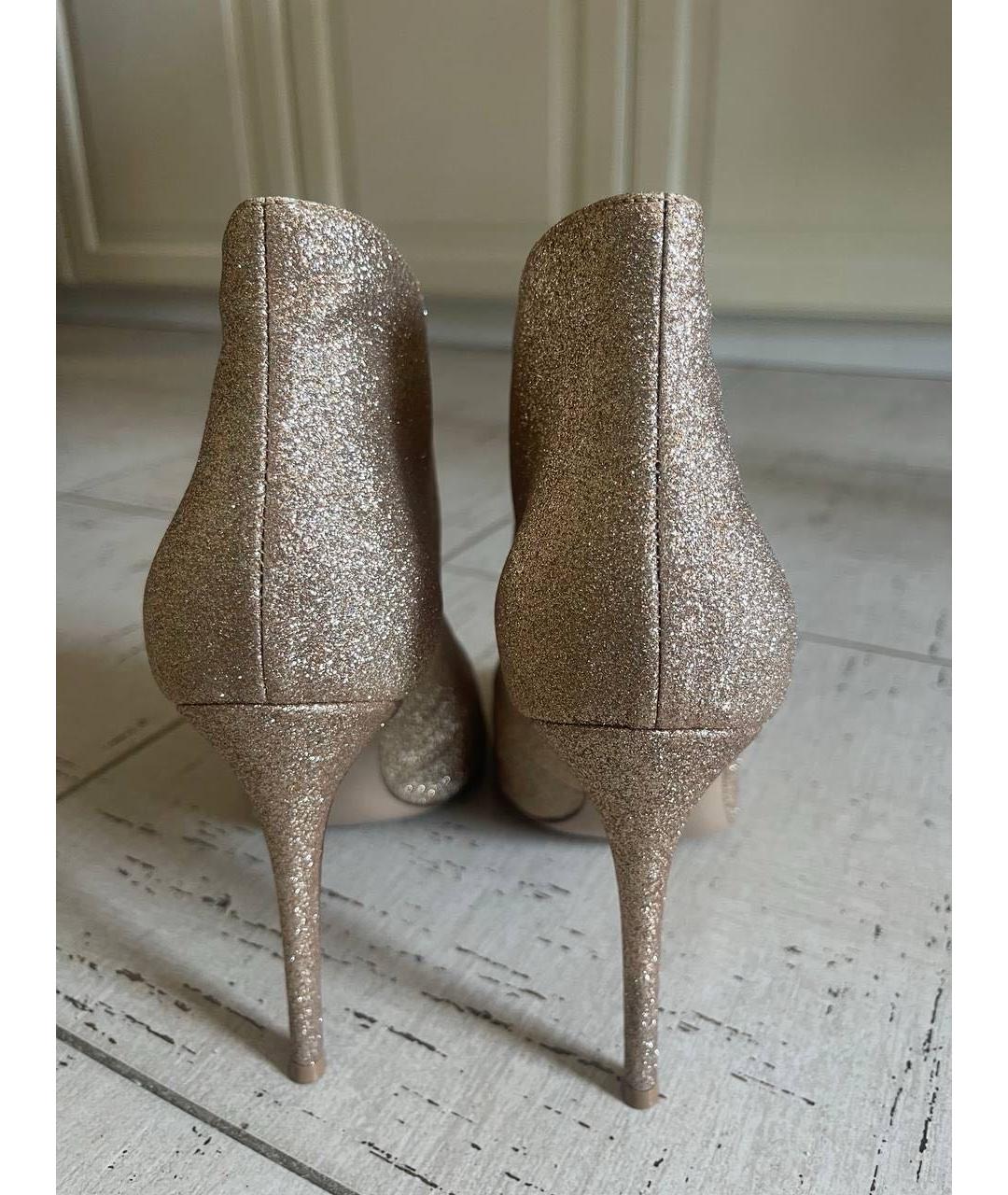 GIANVITO ROSSI Золотые ботильоны, фото 4