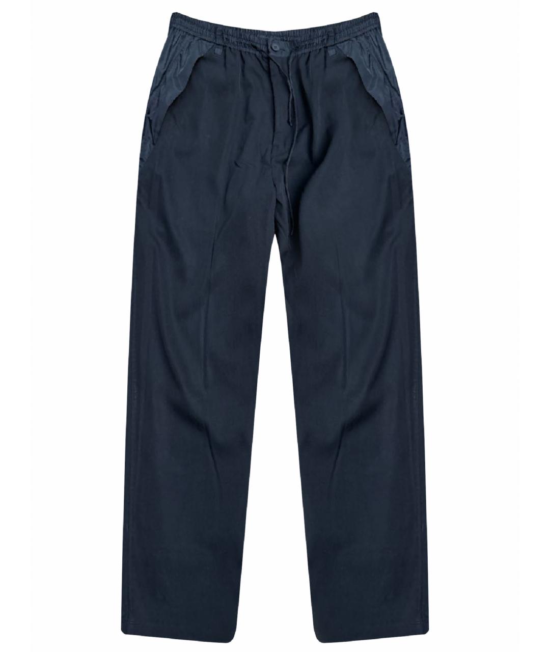 YOHJI YAMAMOTO Черные шерстяные повседневные брюки, фото 1