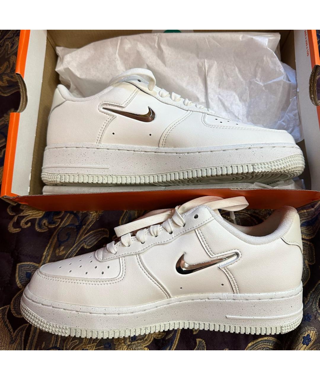 NIKE Белые кожаные кроссовки, фото 5