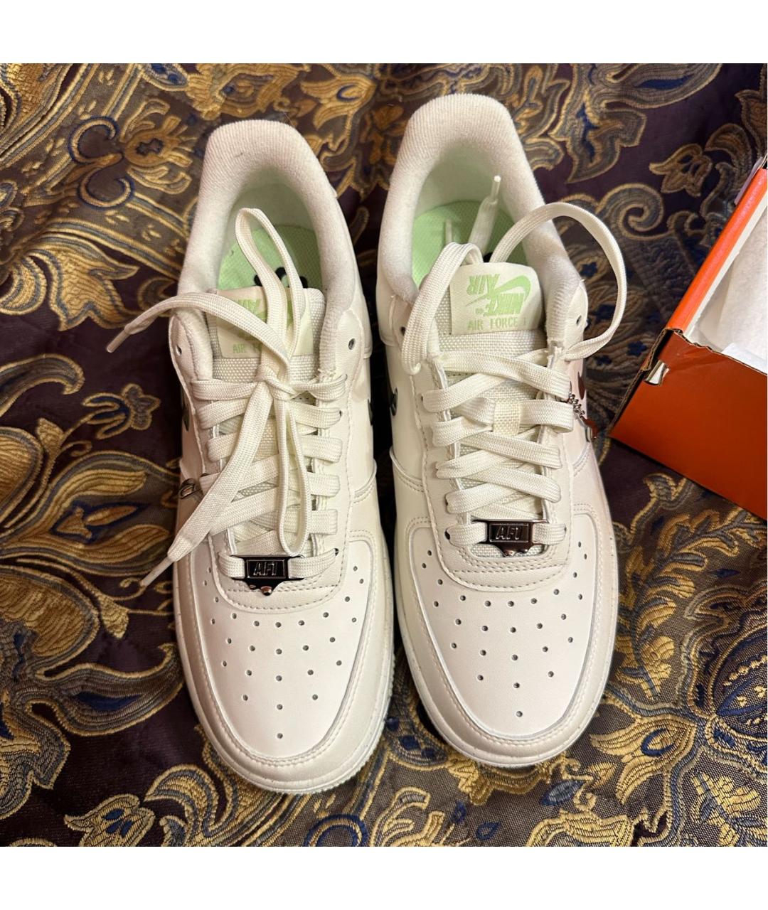 NIKE Белые кожаные кроссовки, фото 2
