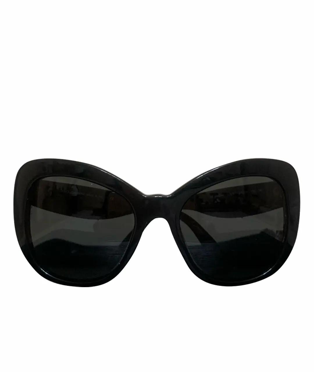 DOLCE&GABBANA Черные пластиковые солнцезащитные очки, фото 1