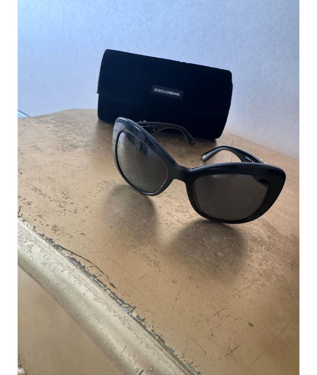 DOLCE&GABBANA Черные пластиковые солнцезащитные очки, фото 3