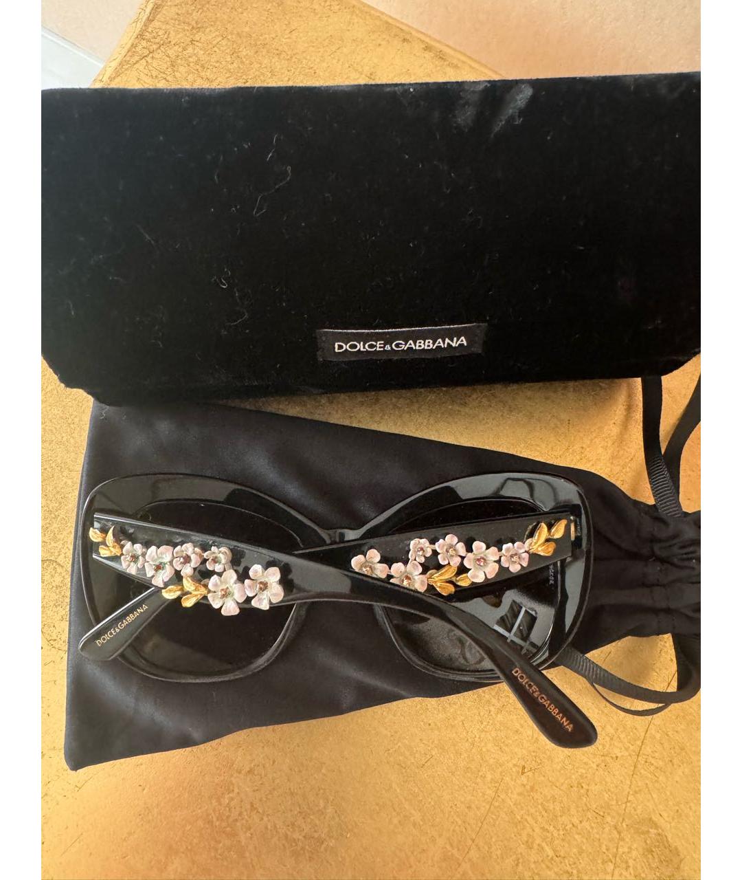 DOLCE&GABBANA Черные пластиковые солнцезащитные очки, фото 4