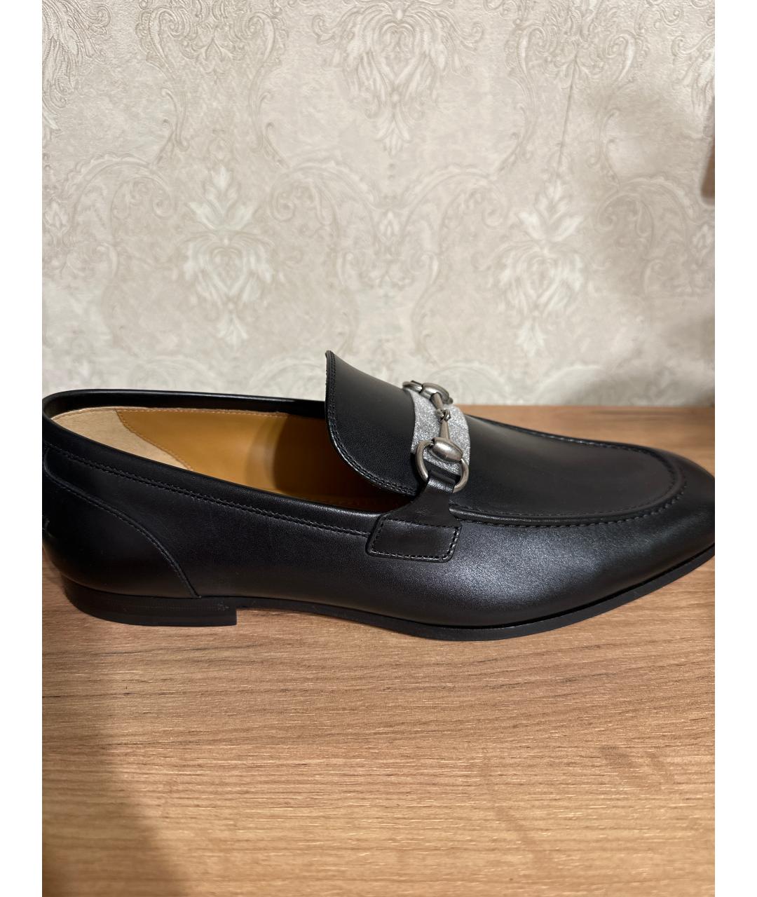 GUCCI Черные кожаные лоферы, фото 7