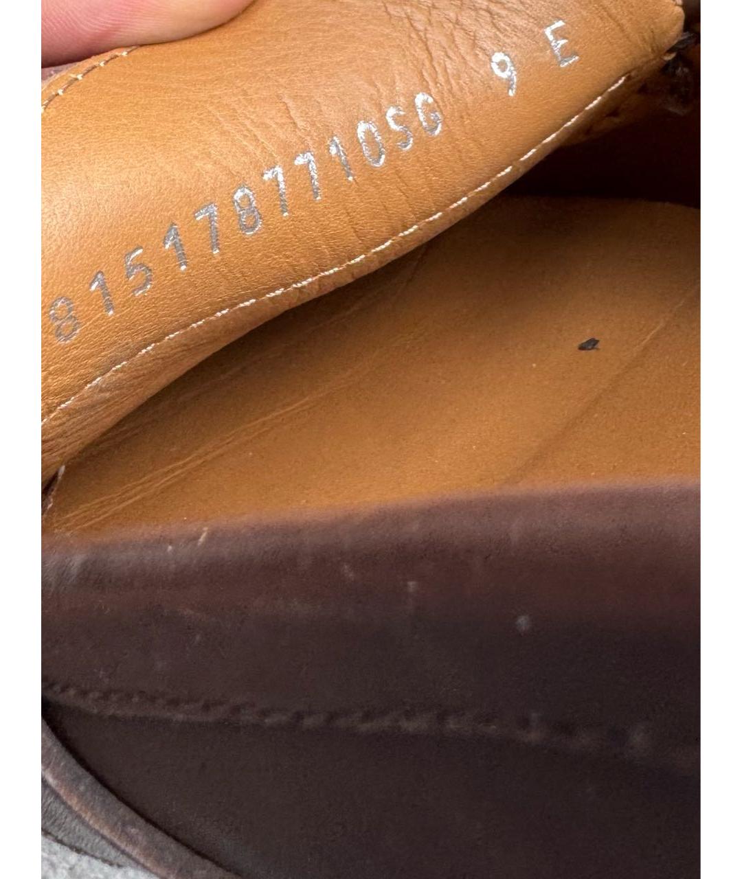 RALPH LAUREN PURPLE LABEL Коричневые кожаные мокасины, фото 7