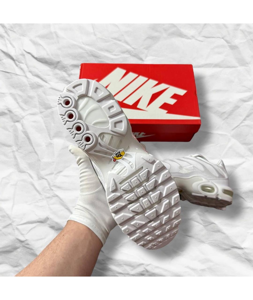 NIKE Белые кожаные низкие кроссовки / кеды, фото 7
