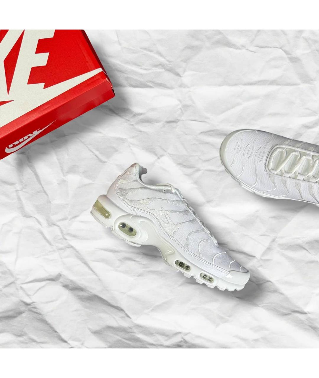 NIKE Белые кожаные низкие кроссовки / кеды, фото 4