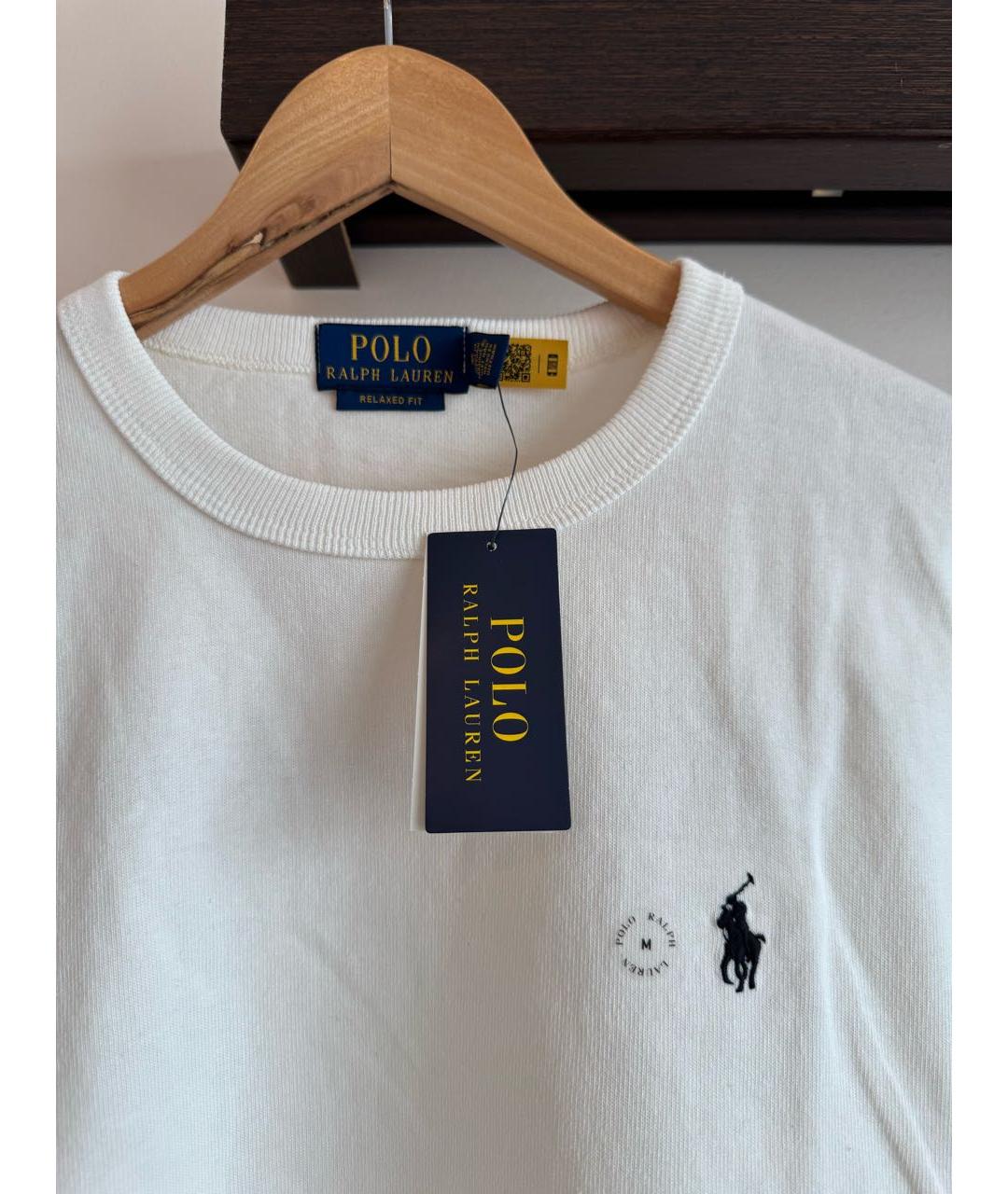 POLO RALPH LAUREN Белая хлопковая футболка, фото 2