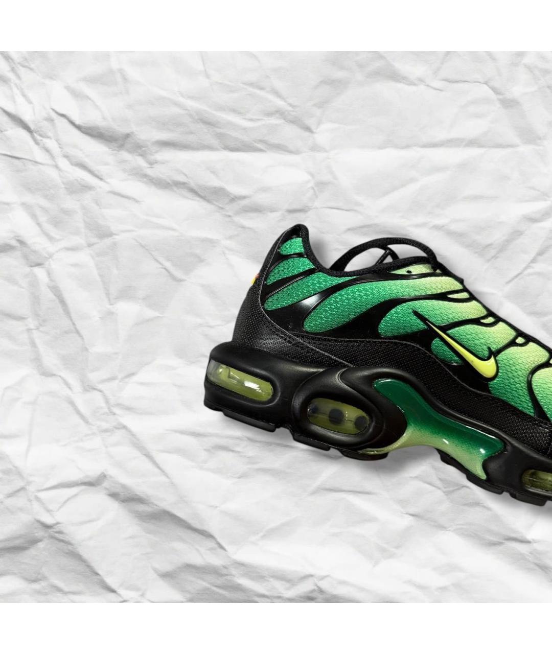 NIKE Зеленые кожаные низкие кроссовки / кеды, фото 4