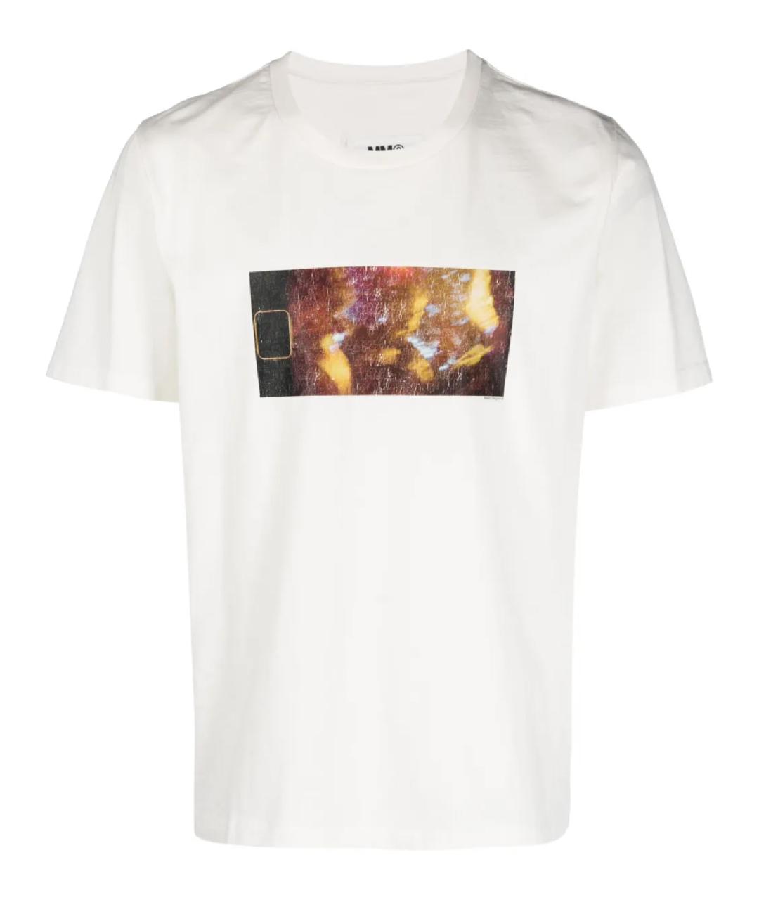 MM6 MAISON MARGIELA Белая хлопковая футболка, фото 1