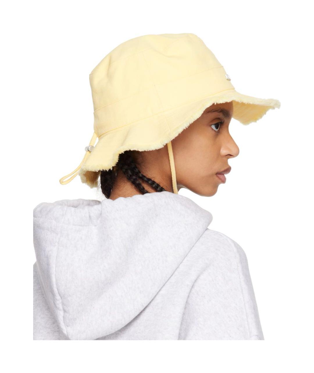 JACQUEMUS Желтая хлопковая панама, фото 7