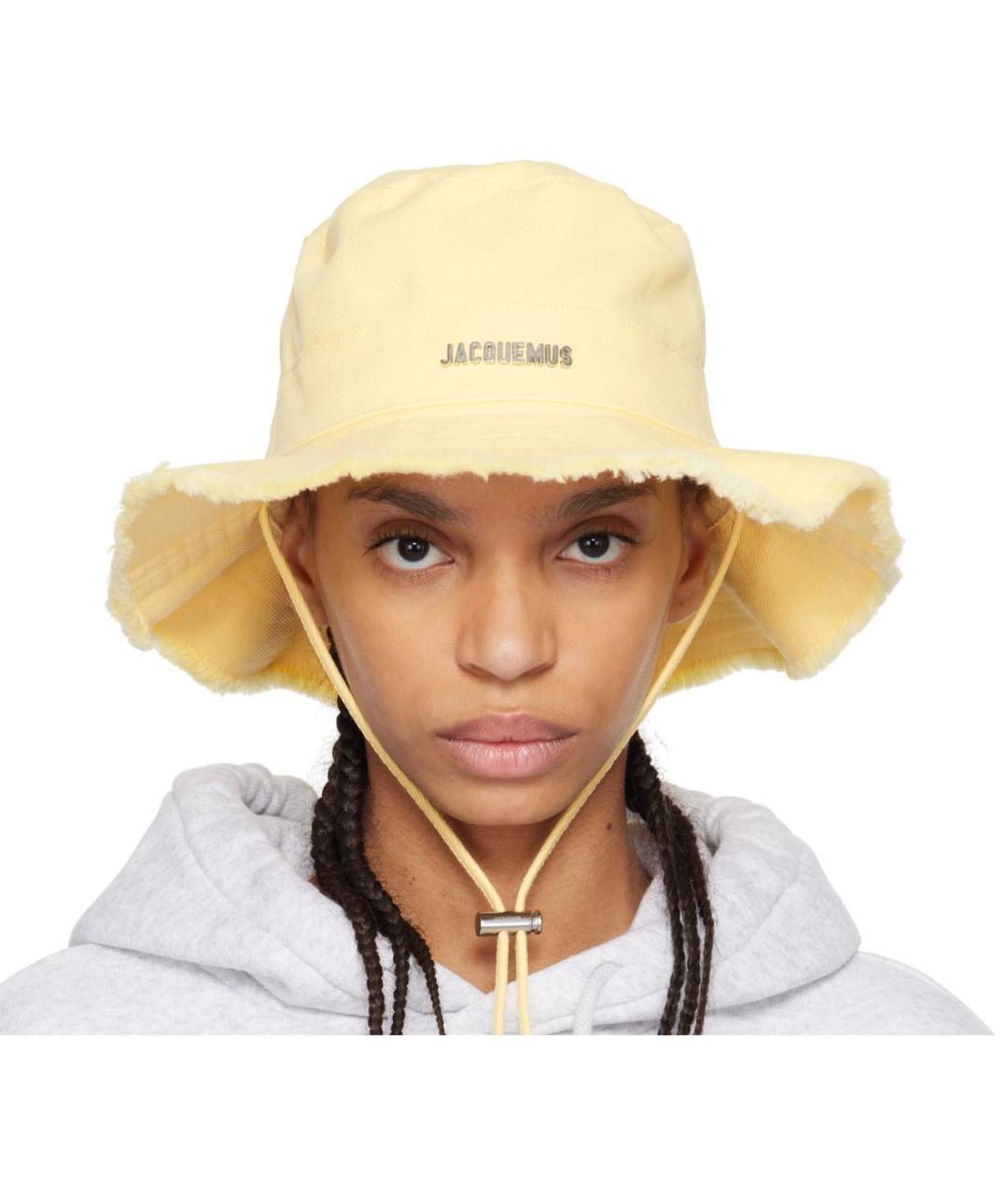 JACQUEMUS Желтая хлопковая панама, фото 6