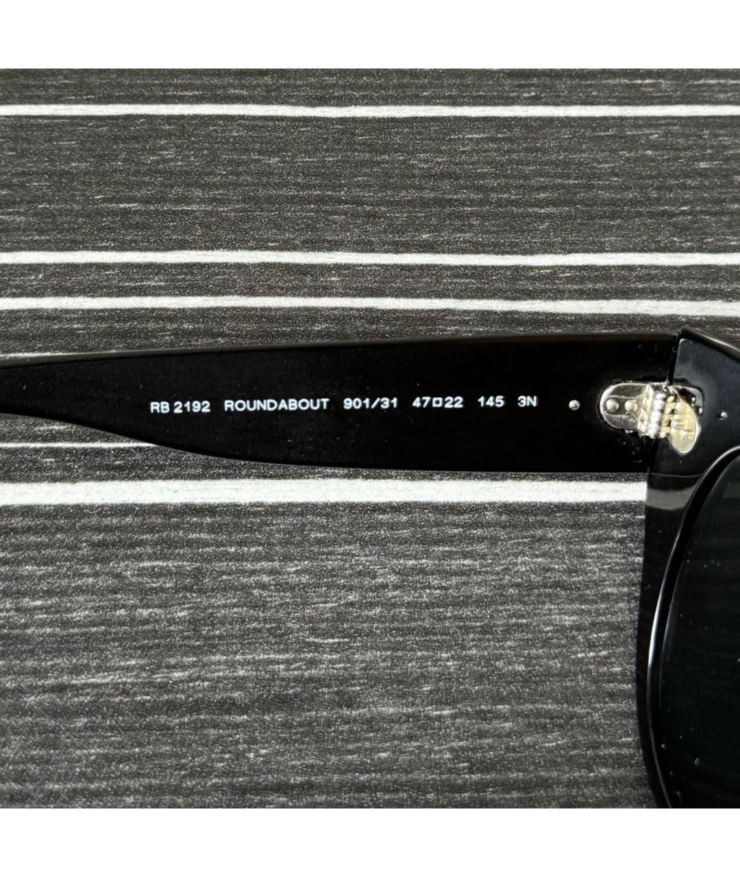 RAY BAN Черные пластиковые солнцезащитные очки, фото 3