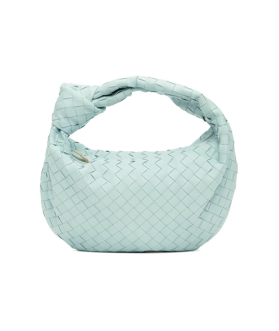 BOTTEGA VENETA Голубая кожаная сумка с короткими ручками, фото 2