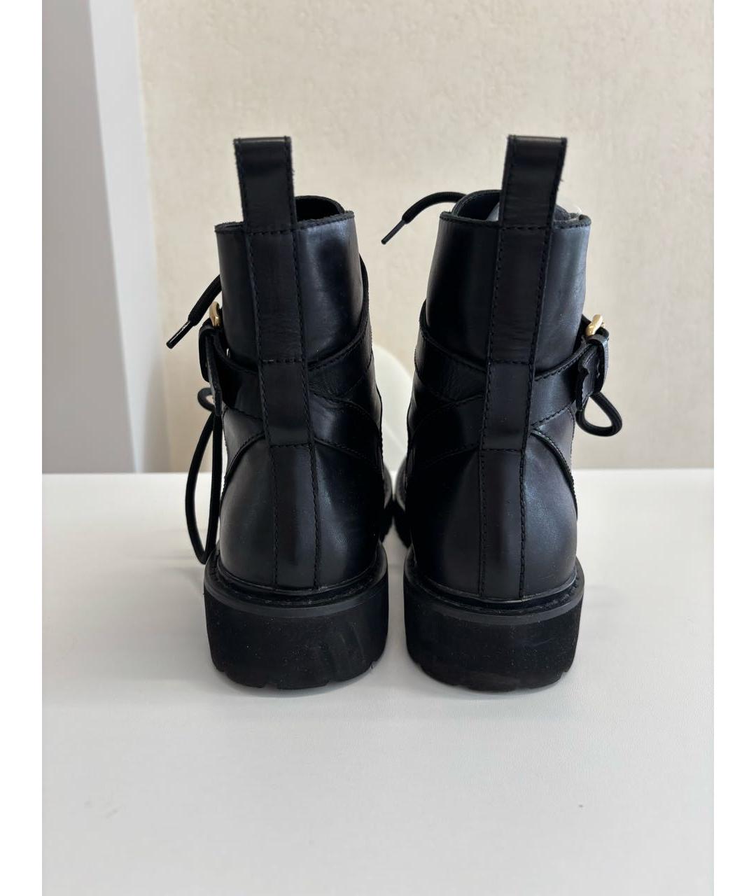 VALENTINO Черные кожаные ботинки, фото 3