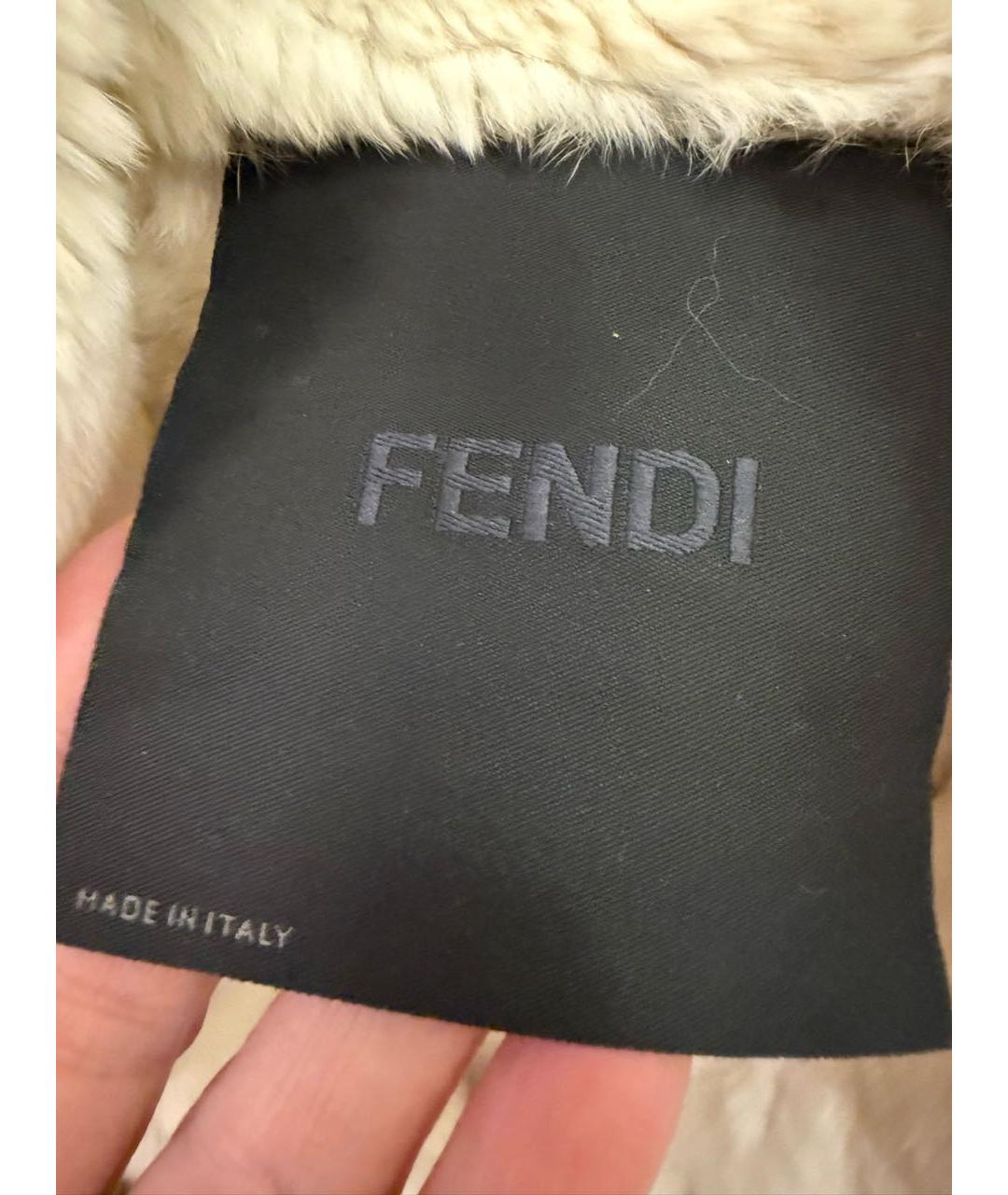 FENDI Коричневый меховой жилет, фото 5
