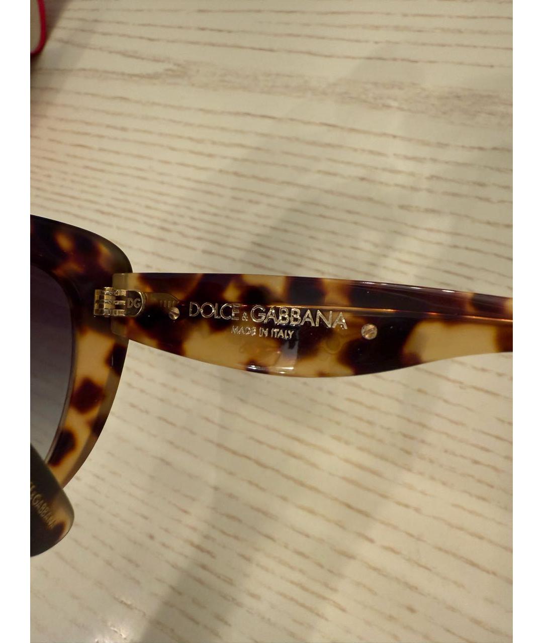 DOLCE&GABBANA Коричневые солнцезащитные очки, фото 5