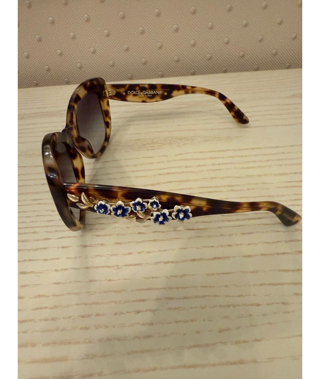 DOLCE&GABBANA Коричневые солнцезащитные очки, фото 3