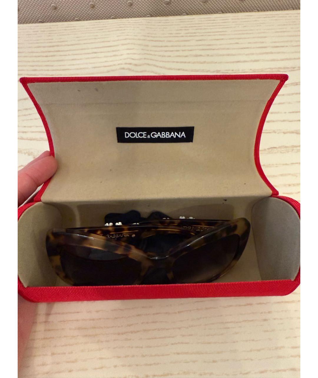 DOLCE&GABBANA Коричневые солнцезащитные очки, фото 4