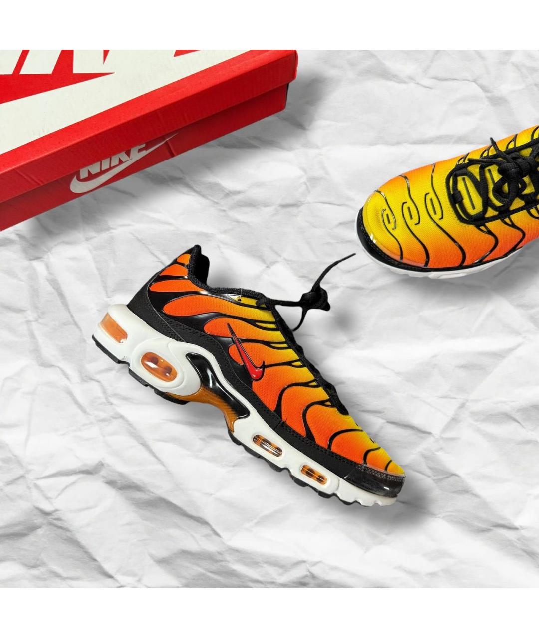 NIKE Оранжевое кожаные низкие кроссовки / кеды, фото 8