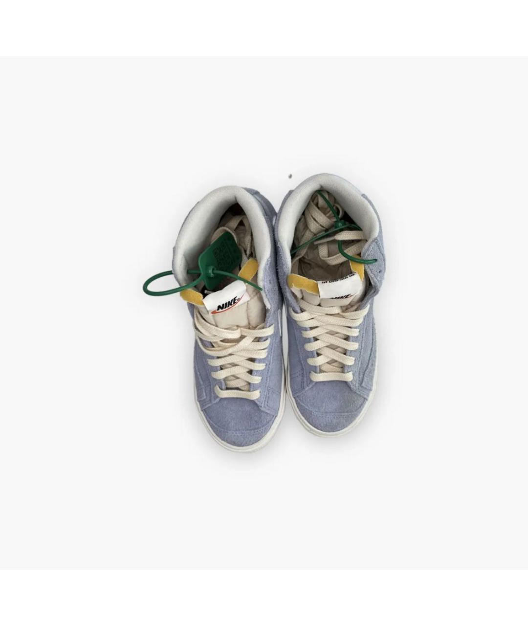 NIKE Голубые замшевые кроссовки, фото 3